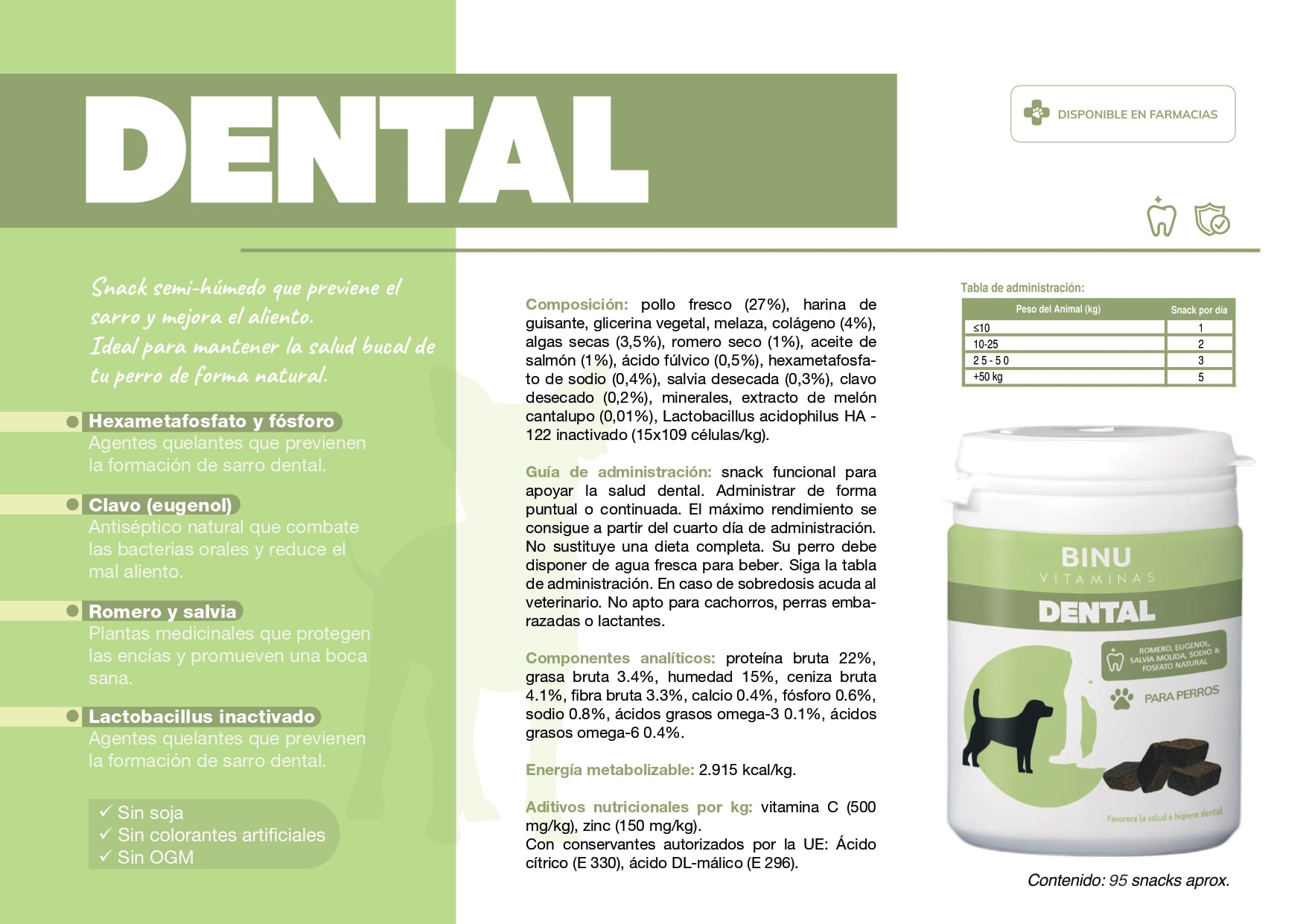 Binu vitaminas catálogo dental