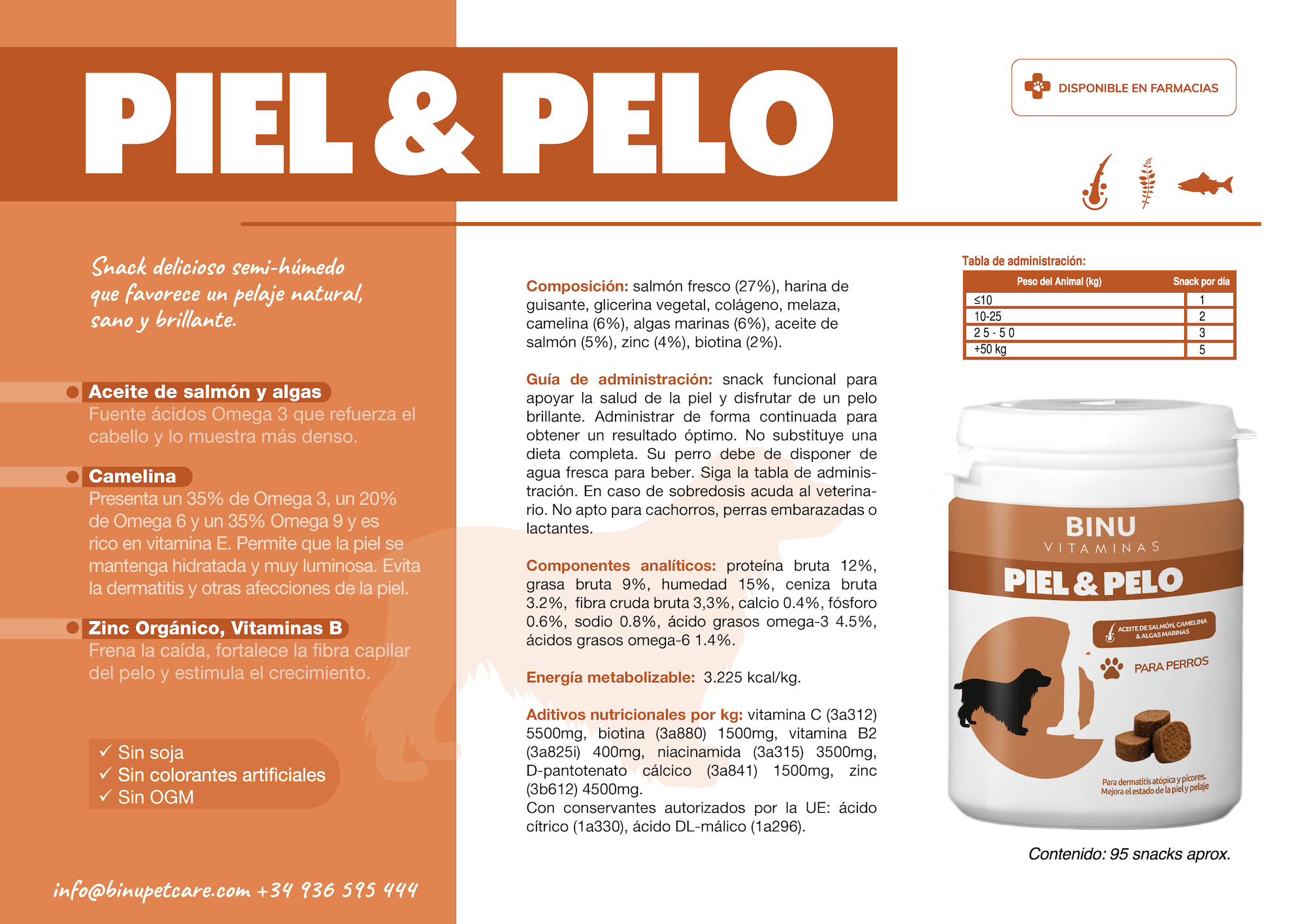 Binu piel y pelo producto para perros Binu piel y pelo producto para perros