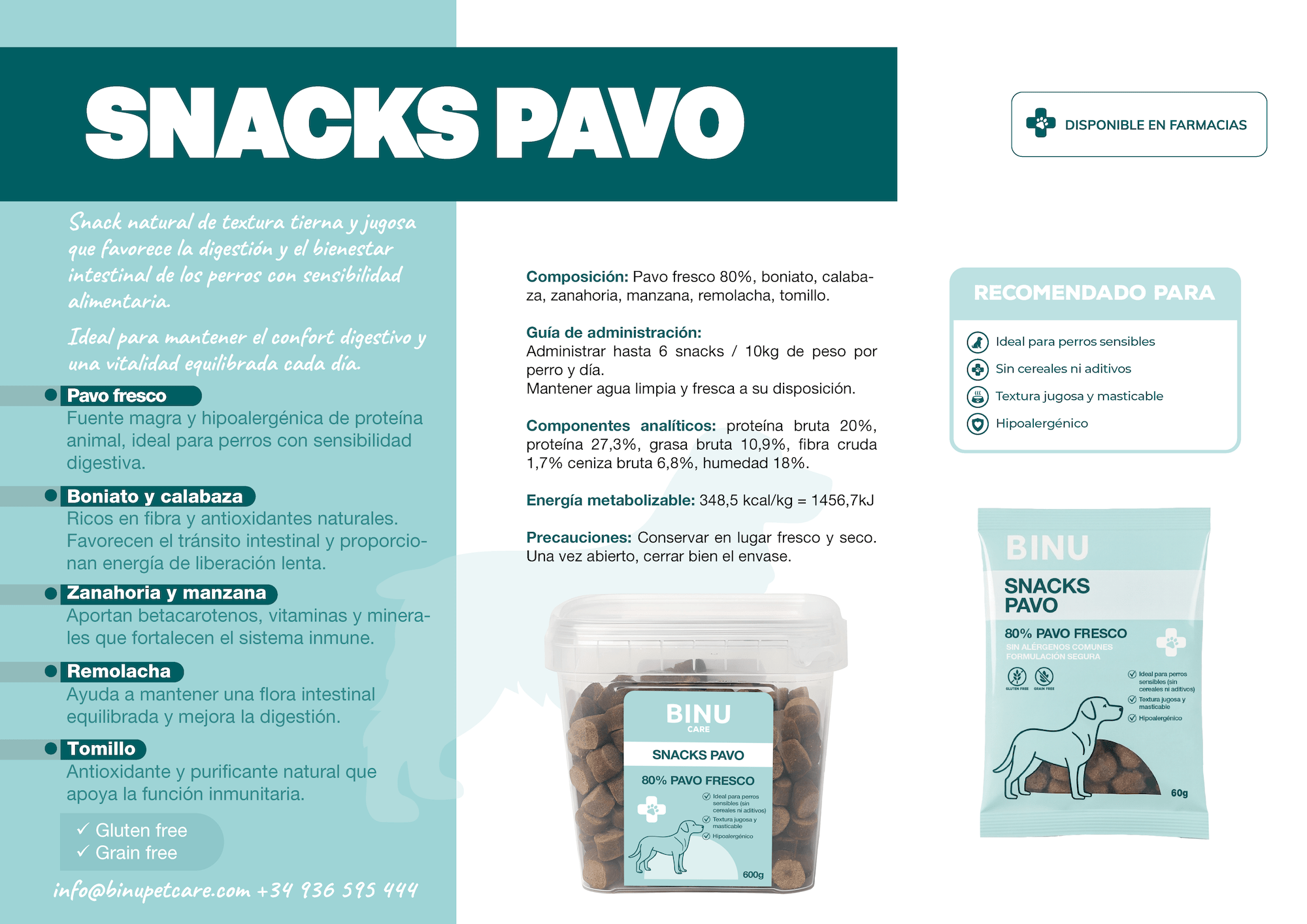 Binu snacks pavo para perros Binu snacks pavo para perros