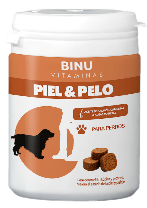Binu vitaminas piel y pelo para perro